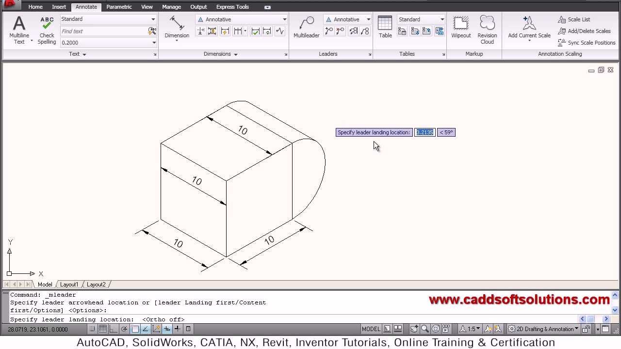 Isometric dimension in autocad lt